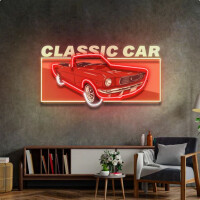 Czerwony Classic car NEON