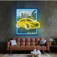 Żółte auto do dzikiego driftu NEON