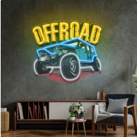 Niebieski samochód OFFROAD NEON