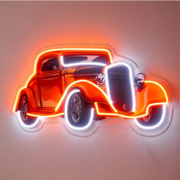 Klasyczny retro wóz NEON