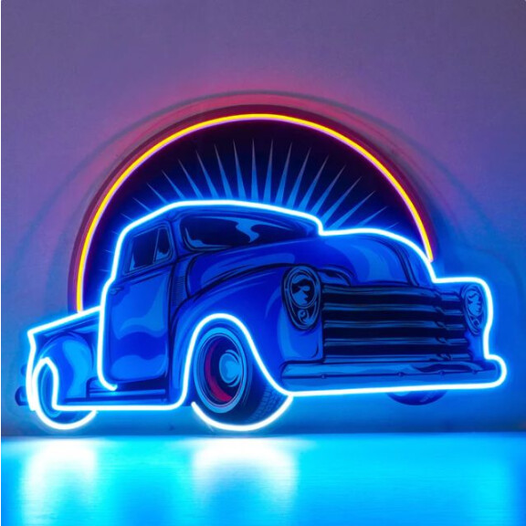 Retro Klasyczny wóz NEON