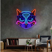 Kolorowy kot NEON