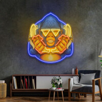 Goryl z bananami NEON