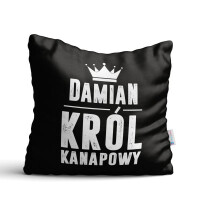 Poduszka z nadrukiem 40 × 40 cm - KRÓL KANAPOWY | Projekt GRATIS!