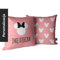 Poduszka dla dzieci MICKEY & MINNIE wzór D29 z imieniem | Myszka Minnie