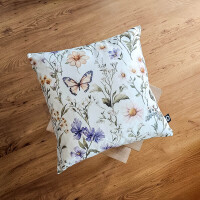 Poduszka dekoracyjna FLORAL wzór F44 | kwiatki i motyle
