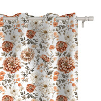 Zasłona FLORAL wzór F43 | dalie