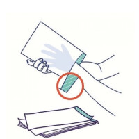 Waschlappen/Handschuhe mit Folie 50 Stück REF 8702