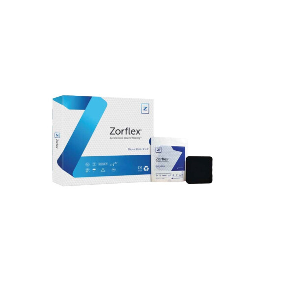 Zorflex 10*10cm 1pc 100% Aktivkohle Kontaktverband