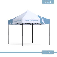 Namiot reklamowy DIGITENT Lite Plus 3×3 m, nadruk na dachu