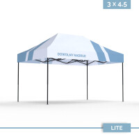 Namiot reklamowy DIGITENT Lite Plus 3×4,5 m, nadruk na dachu