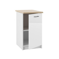 Szafka stojąca z blatem 45 cm TESA biały połysk 
