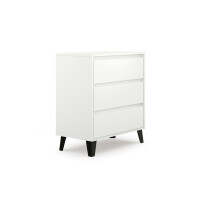 Komoda z trzema szufladami GREG 70 cm biały 