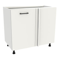 Szafka stojąca narożna uniwersalna VERSO 105 cm biały mat/biały mat 