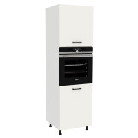 Szafka stojąca wysoka do zabudowy piekarnika VERSO 60x207-212 cm biały mat/biały mat 