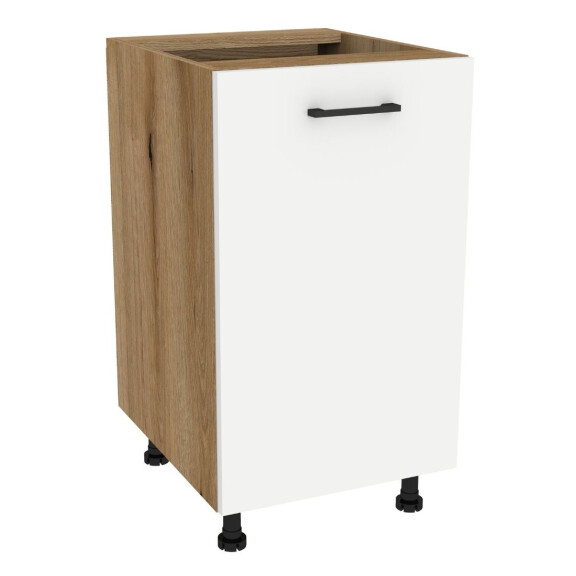 Szafka stojąca z drzwiami VERSO 45 cm dąb evoke/biały mat 