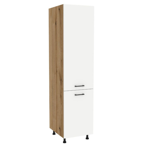 Szafka stojąca słupek kuchenny VERSO 50x207-212 cm dąb evoke/biały mat 