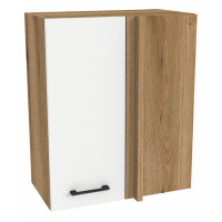Szafka wisząca narożna uniwersalna VERSO 65x35 cm dąb evoke/biały mat 