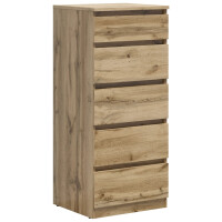 Komoda z pięcioma szufladami TETRIX 50 cm dąb wotan 