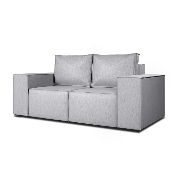 Sofa ogrodowa dwuosobowa Costa szara z wodoodpornej tkaniny z możliwością zmiany koloru