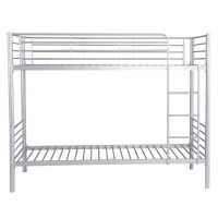 Łóżko metalowe piętrowe Fold szare 90x200 z funkcją rozłożenia