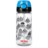 NUBY Straw Cup tritanowy bidon ze słomką 4 l+ 540 ml REKIN