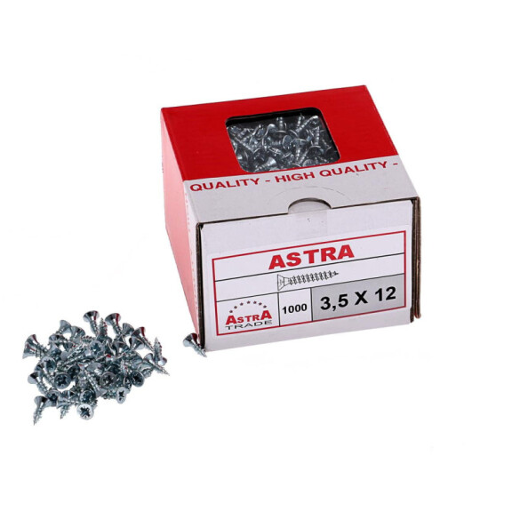Wkręty uniwersalne ASTRA 3,5x12 - 1000 sztuk