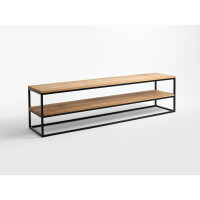 Konsola JULITA SOLID WOOD z dębowym blatem 180-2F