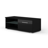 Szafka RTV Mona 100 cm czarny połysk (*opcja LED)