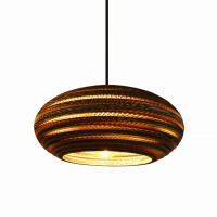 Owalna lampa wisząca z tektury - STONE 35