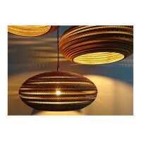 Owalna lampa wisząca z tektury - STONE 45
