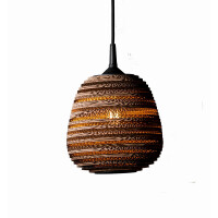 Wisząca lampa z tektury ORGANIC S