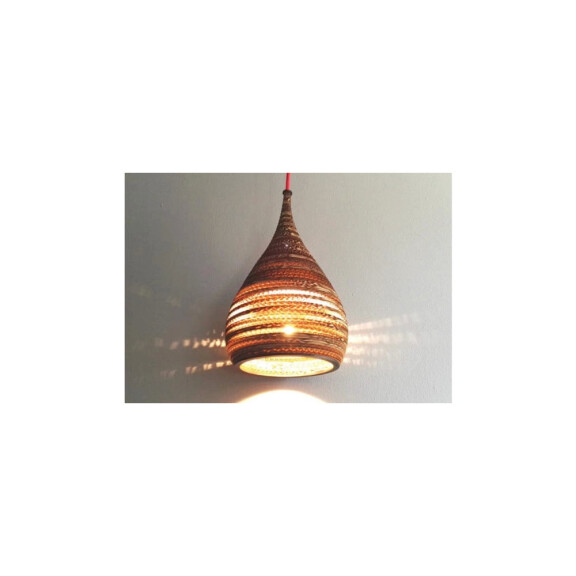 Lampa wisząca z tektury - CONE S