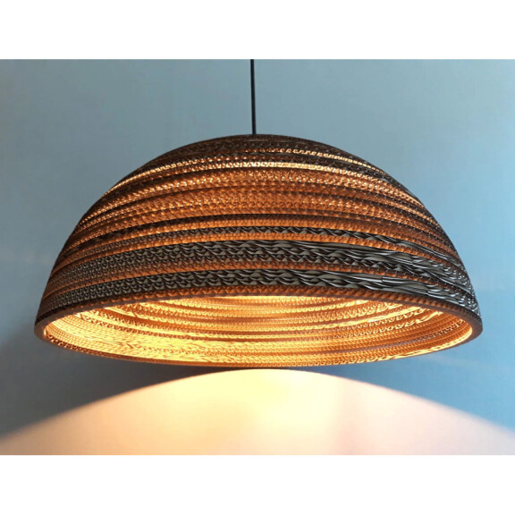 Okrągła lampa wisząca z tektury - HEMISPHERE 55