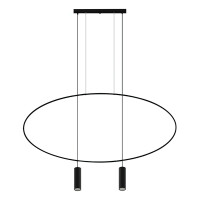 Lampa wisząca HOLAR 2 czarna