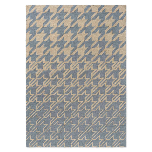 Dywan HOUNDSTOOTH WASHED BLUE 455708 beżowy 140x200cm