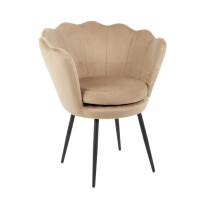 Krzesło SHELL muszelka welurowa coffee/black