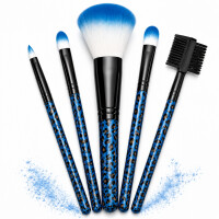 Set med 5 professionella sminkborstar cb038