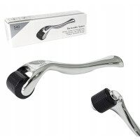Derma roller 540 nålar 0,2 mm dermaroller stål silver