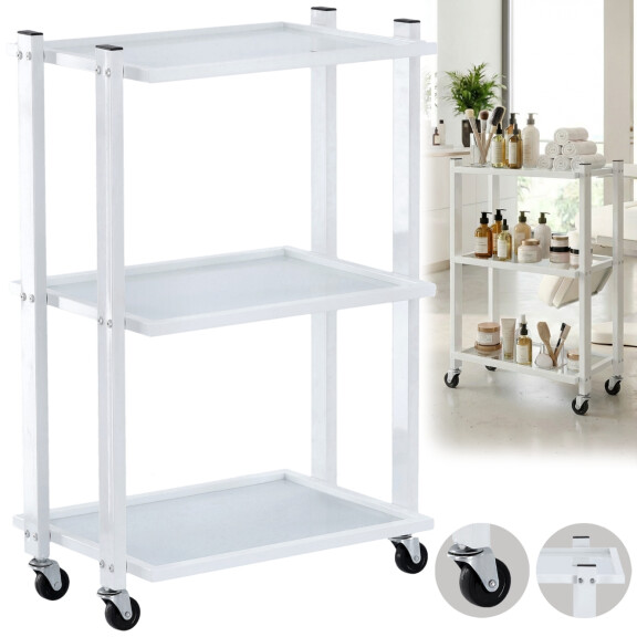 Frisörens hjälpvagn färgningsvagn ENZO-231 för skönhetssalong skåp med lådor