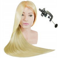 Träningshuvud med Ula 70 cm blond, termiskt hår + handtag, frisörkam, träningshuvud