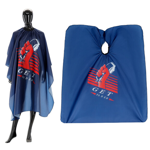 Stor Frisör Cape Elastic BLACK Svart