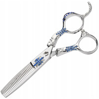 WOLF Degloving högerhandssax 6.0 Sapphire offset hårklippare för salongen Professionell linje