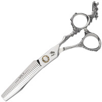 WOLF Degloving högerhandssax 6.0 Silvero offset frisörsax för salongen Professionell linje