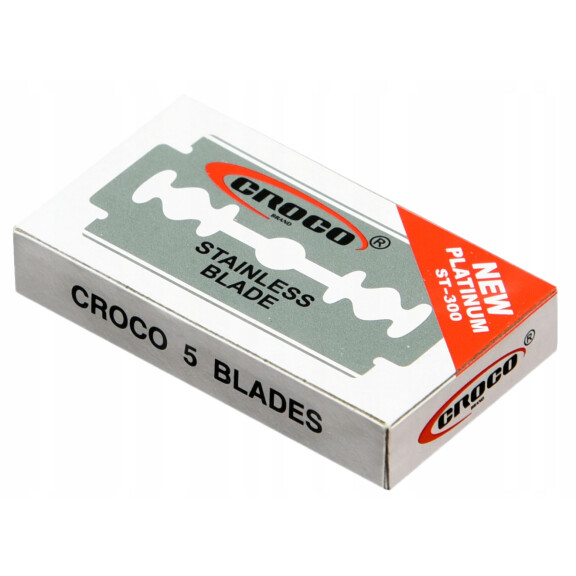 Rakblad 5 st. Croco platinum krom hållbara traditionella blad