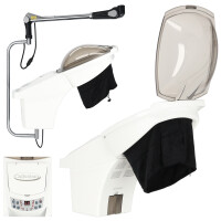 Sauna frisörsalong fuktgivare för salong Emily White hängande micromist frisör 3 program för återuppbyggnad, regenerering och hårvård med...