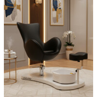 Kosmetisk pedikyrstol med fotbad för spa-salongen