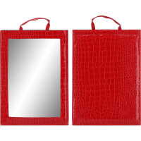 Q-32-RED stor frisörspegel med handtag