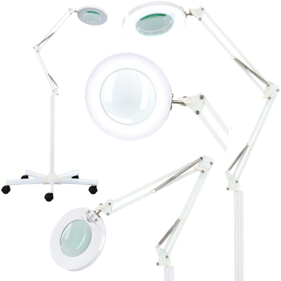 Förstoringslampa med stativ för hudvård och skönhetssalong