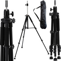 Stativ stalak za glavu za trening frizerske glave ST09-BLACK profesionalni Premium linija